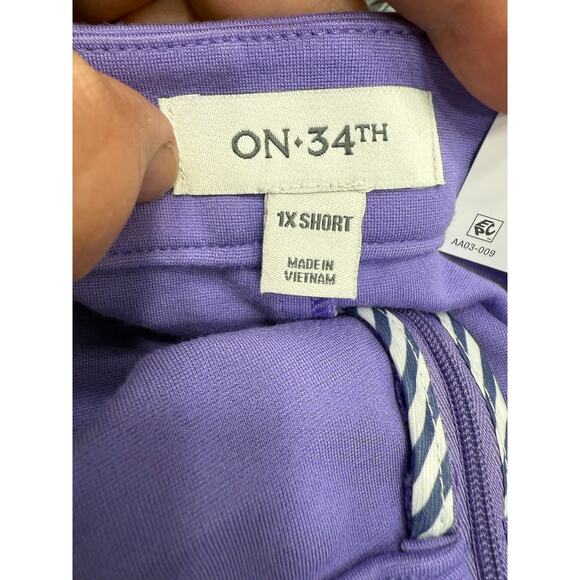 Women's Plus Pants sz 1X Macy's On 34th Lilac NEW # H746 - Picture 7 of 10